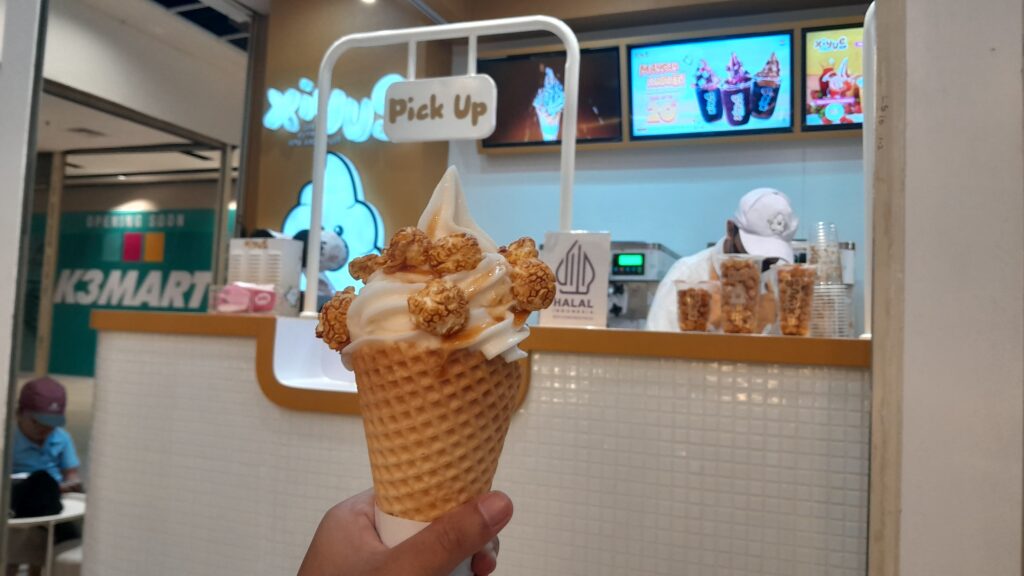 ice cream popcorn caramel.