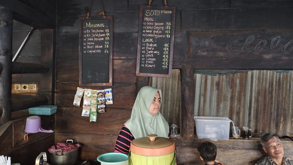 menu di soto pak thosim