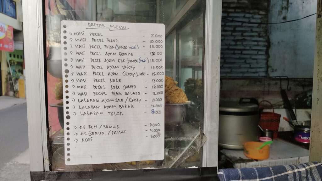daftar menu