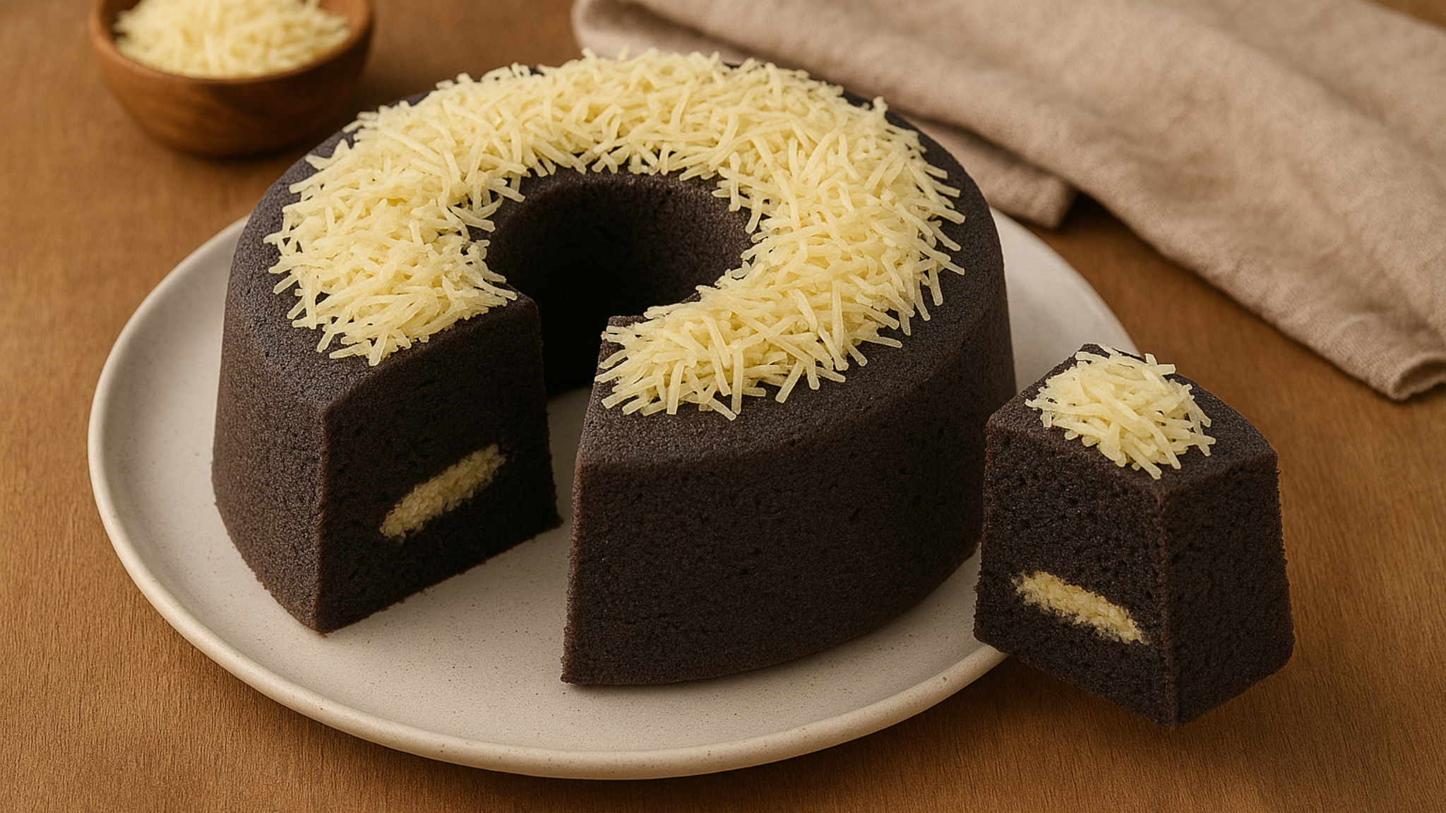 BOLU KETAN HITAM ISI KEJU