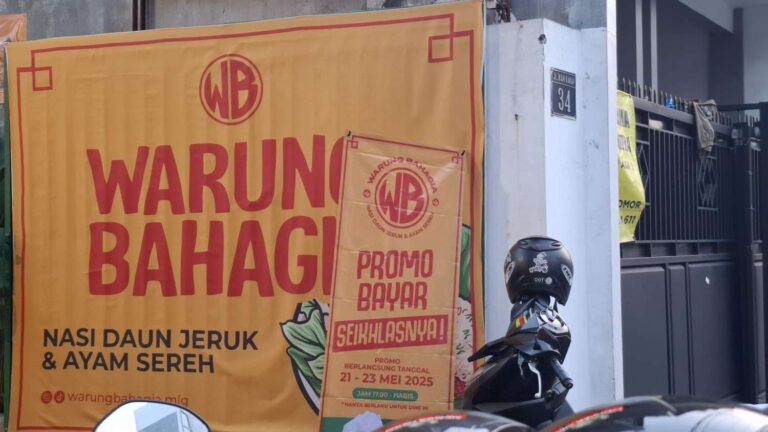 Lapar? Bayar Seikhlasnya di Warung Bahagia