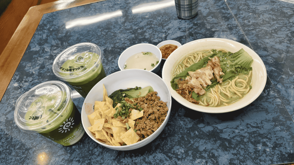 paket makan collab mie sahadja dan hanamatcha